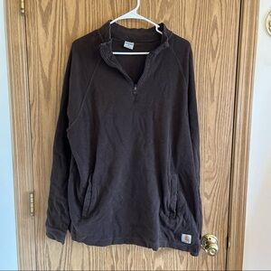 Carhartt brown quarter zip up